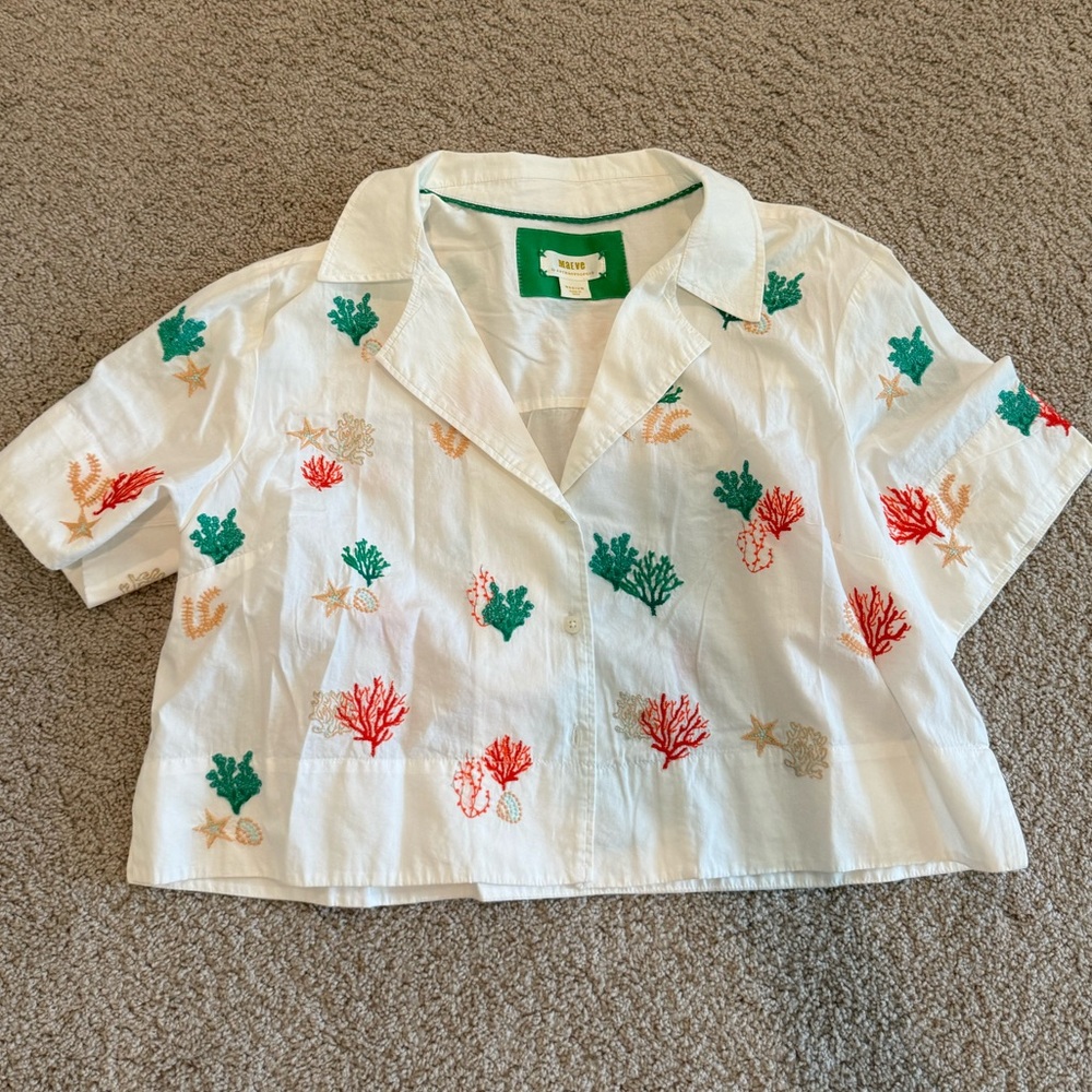 Maeve cropped button down - Picture 2 of 3